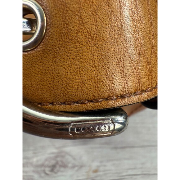 Vintage COACH 3651 Camel Brown Leather Shoulder Bag Retro Hobo Soho - Picture 5 of 16